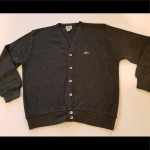 Gray over sized Lacoste cardigan